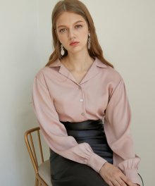 monts769 open collar volume blouse (pink)