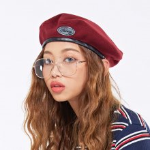 [NF] FANCY LOGO BERET BURGUNDY (NF18A084H)