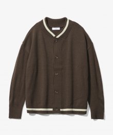 Point Line Cardigan [Brown]