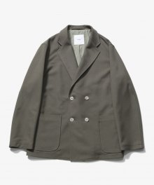 Gloss Double-Breasted Jacket [Khaki]