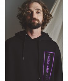 STG over slogan hoodie_BK