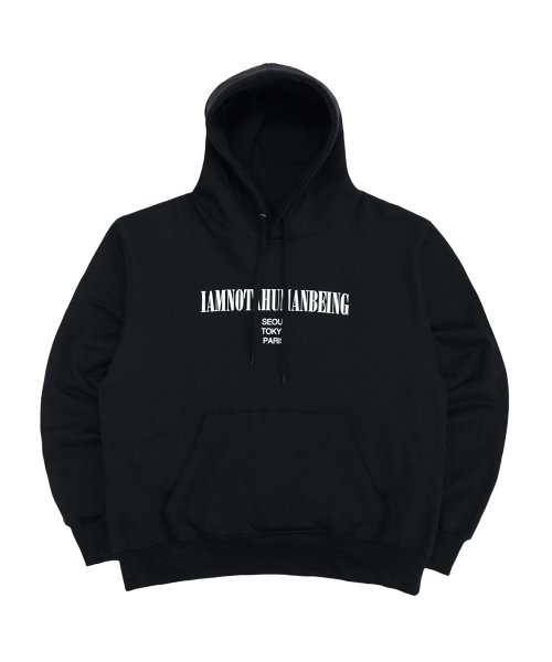 아임낫어휴먼비잉(I AM NOT A HUMAN BEING) INTERNATIONAL HOODIE - BLACK - 사이즈 & 후기 | 무신사