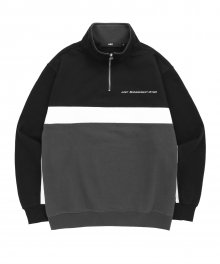 LMC TRI COLOR QUARTER ZIP SWEATSHIRT black