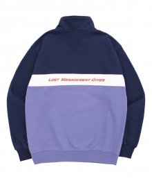 LMC TRI COLOR QUARTER ZIP SWEATSHIRT navy