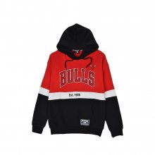 CHI BULLS 가슴 3도자수 블록 후드티셔츠