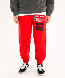 RECORDED JOGGER PANTS_RED
