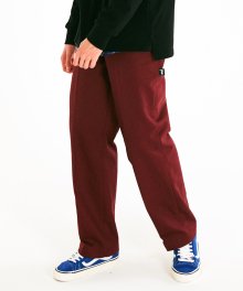 PERFECT WIDE COTTON PANTS_WINE