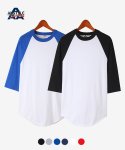 트리플에이(AAA) 1334 베이스볼 래글런 티셔츠
