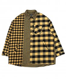 Over Twofold Check Shirt (Yellow)