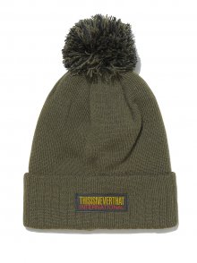 POMPOM Beanie Olive