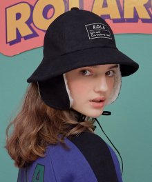 (CH-18706) ROLA EARMUFFS BUCKET HAT BLACK