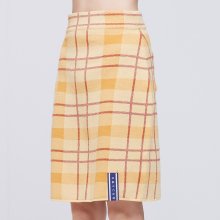 Tartan Check Knit Skirt_Butter