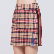 Band line Check Skirt_Beige