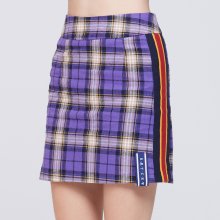 Band line Check Skirt_Purple