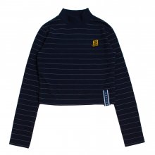 Stripe Knit Turtleneck_Navy