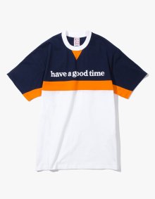 SIDE LOGO LINE S/S TEE - NAVY:WHITE / HGT18FWSS081