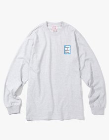 BLUE MINI FRAME L/S TEE - HEATHER GREY / HGT18FWLS013