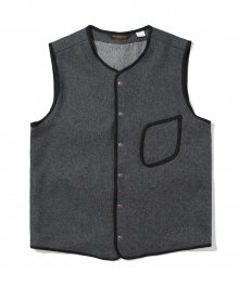 18fw wool vest grey