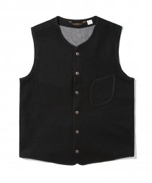 18fw wool vest black