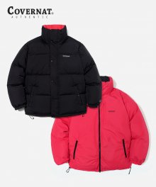 REVERSIBLE DUCK DOWN PUFFER PARKA RED