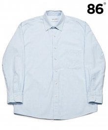 Semiover Stripe Shirts (Blue)