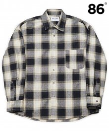 Semiover Plaid Check Shirts (Beige)