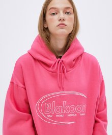 LOGO NEEDLE WORK HOODIE (PINK)