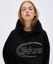 LOGO NEEDLE WORK HOODIE (BLACK)