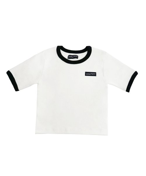 아임낫어휴먼비잉(iamnotahumanbeing) LOGO CROP T SHIRT - WHITE