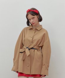 TWO TONE TRENCH COAT_beige