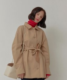 TWO TONE TRENCH COAT_ivory