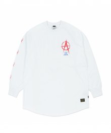 ANARCHY LAYERED LONG SLEEVES T-SHIRTS WHITE