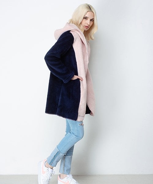 크로스 애비뉴(crossavenue) 로얄 투톤 벨로아(양면) 자켓