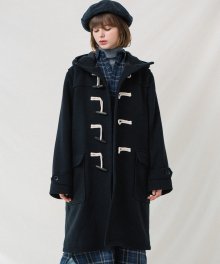 WOOL DUFFEL COAT BLACK