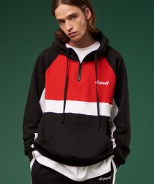 Com Half Zip-up Hoodie_red