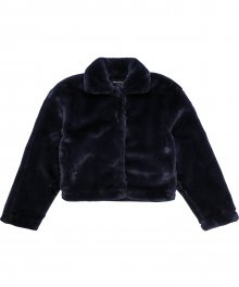 Faux Fur Jacket Navy