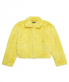 Faux Fur Jacket Yellow