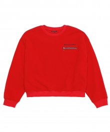 Fleece Crew Red