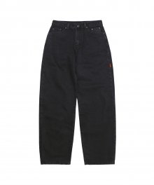 Wide Denim Pant Black