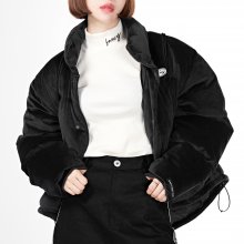 [NF] FANCY VELOUR SHORT DOWN JACKET BLACK (NF18A005H)