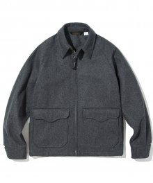 18fw wool single jacket grey
