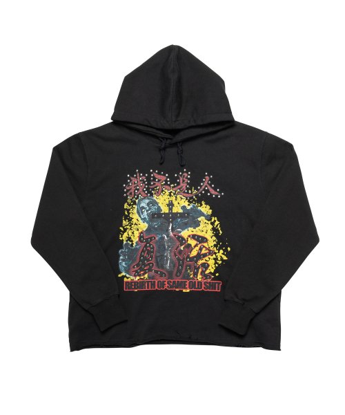 아임낫어휴먼비잉(iamnotahumanbeing) REBIRTH HOODIE ( STUD Ver.) - BLACK