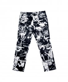 TORN PICTURES ALL PRINT PANTS - O/C