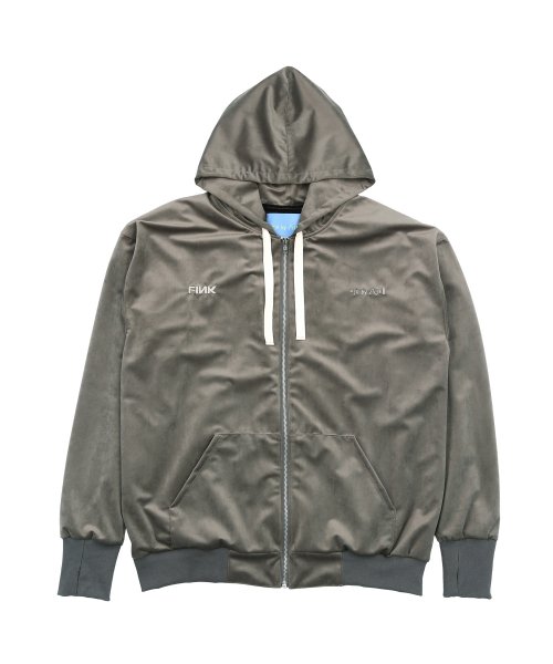 아조바이아조(AJOBYAJO) Velvet Hood Zip Up [Warm Grey] - 75,600 | 무신사 스토어