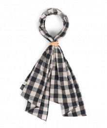 BLOCK CHECK SCARF (grey)