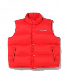 T-Logo Puffer Down Vest Red