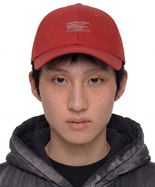 언더컨트롤(undercontrol) 코튼 로고 볼캡 BOX LABEL / HARD TOP B B / RED