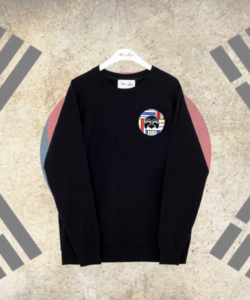 아시하(asiha) M [F/W]  시그니처 맨투맨 Black