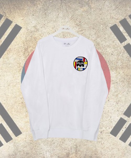 아시하(asiha) M [F/W]  시그니처 맨투맨 White