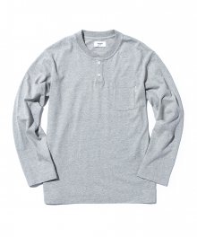 Chase Henley L/S Neck T-Shirt Grey